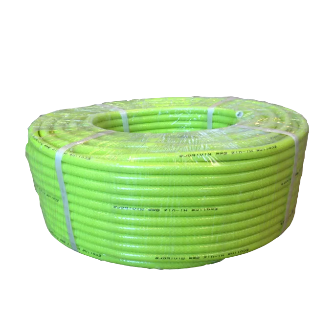 Haspelslang minibore 8mm 100 meter groen/geel