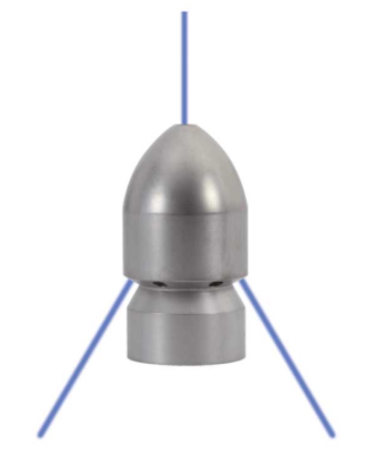 [649030416150] Rioolsproeier Granat, 1/2" IG, 1x1.25 - 6x1.25,