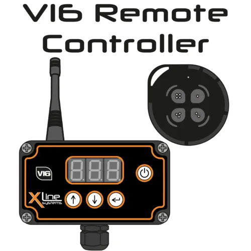 [V16RR-ANTENNA-UP] V16 - Basic Remote Controller with 4-Button Remote (Antenna Up)