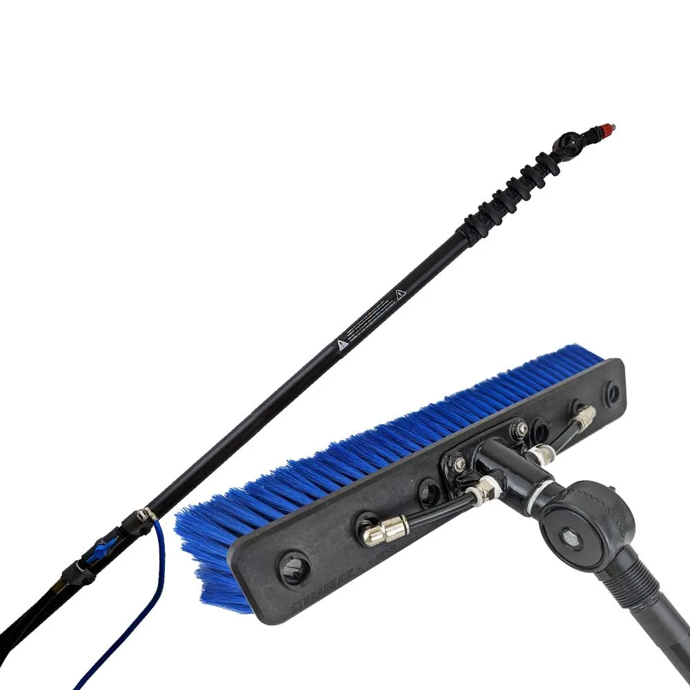 [SW-PK007] STREAMLINE - softwash steel Kit -  compleet met steel, borstel & spray nozzle (7 meter)